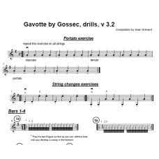 Gavotte by Gossec drills set, v3.2